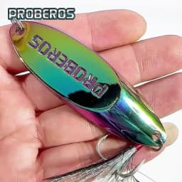3pc Metal Sequin Bait with Strengthened Hooks and Bevel Sequins - Long Throw Spoon for Artificial Swimbait and Wobbling Action