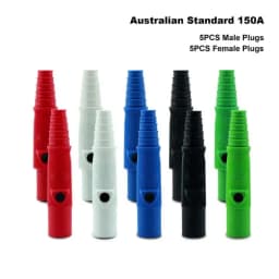 10PCS R-LOK 150A Male Female Plug Set Single Pole Power Connector Highly Insulated Housing High Conductivity