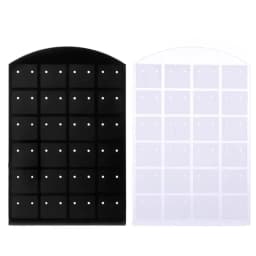 XXFD Plastic Earring Display Stand Earring Shelf Jewelry Hanging Storage Rectangle Jewelry Display Holder with 48 Holes