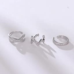 Bamoer Original 925 Sterling Silver Dragon Ear Clip Earrings Cuff Unique White Gold 1PC For Women Party Daily Gift Fine Jewelry