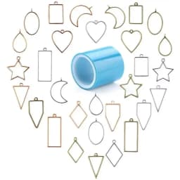 Geometric Shape Metal Epoxy Mold with Traceless Tape Resin Craft Moldl for Jewelry Making Supplies Handmade DIY Accessories