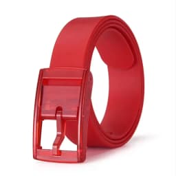 Universal Colored Silicone Candy Color Square Pin Buckle Belt Fashion Match Casual Pants Belt Trendy Women's Banquet Gifts