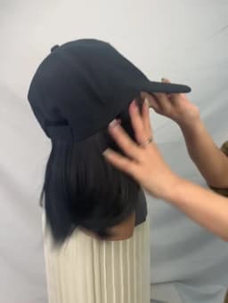 12Inch Synthetic Baseball Cap Hair Extensions Short Straight Bob Adjustable Hat Wig Easy Wear for Daily Party Women