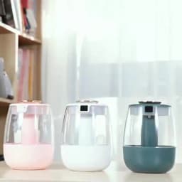 Air Humidifier 1.3L Large Capacity Double Spray Humidifier for Home Bedroom Plant Desktop USB Water Humidifier with Night Lamp