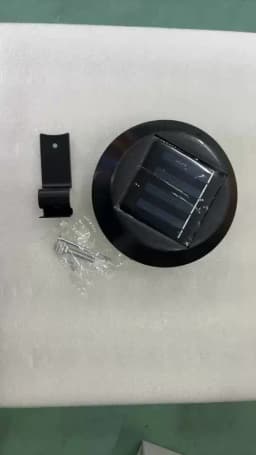 3 LED Solar Spot Garden Round Gutter Fence Light Lantern Courtyard Wall Landscape Light Outdoor Decoration Induction Sink Lamp