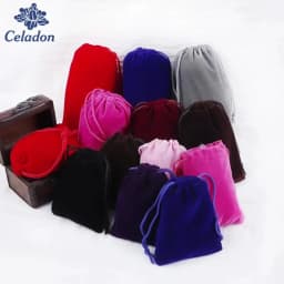 10 Pcs/Lot High Quality Multi Color Velvet Pouches Jewelry Packaging Display Drawstring Packing Gift Bags Pouches