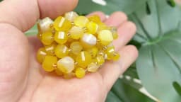 6 8 10mm Natural Stone Beads Yellow Agate Faceted Round Loose Beads for Jewelry Making Diy Beading Accessory