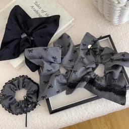 Bow Polka Dot Square Towel Large Intestine Hair Band High Sense Retro Headband Ball Head Rubber Band Hair Accessories Hair Band