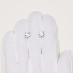 Bamoer 0.5-1ct Moissanite Screw Back Earrings for Women, D Color VVS1 Clarity Lab Created Diamond Earring White Gold Earrings
