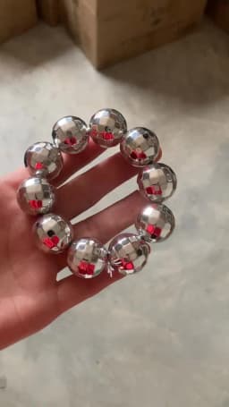 Disco Ball Costume Jewelry Decorations 1970s Silver Mirror Balls Bracelet Earrings 80s Necklace Rave Accessories for Women