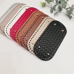 1 Piece Woven Pattern Multi-Color Faux Leather Bag Base with Rivet Holes, Handmade DIY Accessory, Versatile Commuter Bag Base, Suitable for Handmade Enthusiasts to Make Shoulder Bags, Underarm Bags