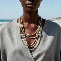 Multilayer CCB Beads Chains Necklaces for Women Bohemian Jewelry Summer Beach Party Accessories 2026 Trend