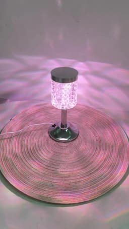 RGB Crystal 1PC Table Lamp | USB Powered | Dimmable Color Changing Ambient Light for Bedroom & Desk
