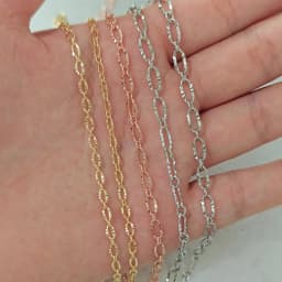 (4309)1 Meter Width 3.2MM Thickness 0.1MM 24K Gold Color Brass Engraved Necklace Chains Quality Diy Jewelry Findings Accessories