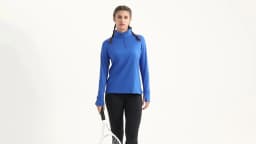 TACVASEN Fleece 1/4 Zip-Up Pullover Womens Warm Long Sleeve Outdoor Sports Tops Breathable Athletic Running Jogging Sweatshirts