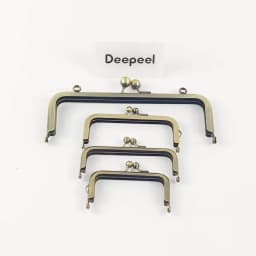 2/5Pcs 8.5/10.5/15/18.5cm Metal Bag Handle Square Smooth Clourse Purse Frame Kiss Clasp Handbag Sewing Brackets Bags Accessories