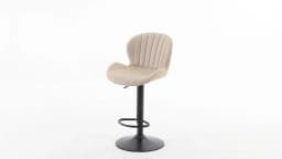 JHK Ergonomic Modern 360° Swivel Dining Chairs Set of 2 Adjustable Fabric Upholstered Kitchen Chairs with For Kitchen Island