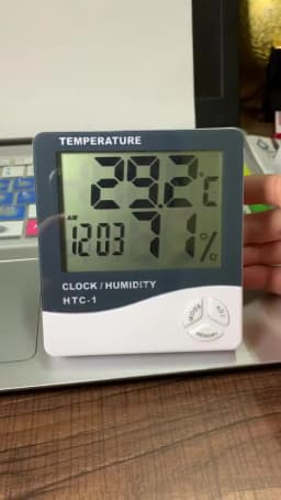 HTC-1 HTC-2 LCD Electronic Digital Temperature Humidity Meter Home Thermometer Hygrometer Indoor Outdoor Weather Station Clock