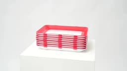 8pcs/6pcs/4pcs Reusable Food Storage Containers Airtight Lock Freshness Plates Set Stackable for Fridge/Freezer