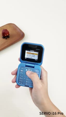 SERVO i16 PRO Mini Flip Mobile Phone 2G GSM/ 4G LTE Speed Dial Rear Camera Blacklist FM Radio Dual SIM Foldable Button Cellphone