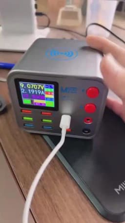 MaAnt DianBa 1 Pro Wireless Smart Charge QC 3.0 8 USB Port Wireless Charging Dock LCD Display For Mobile Phone Charging Repair