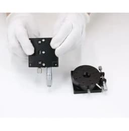 60mm R Axis Rotary Stage High Precision Manual Rotation Platform with Micrometer Fine Tuning Optical Positioning Slide RS60-L RS