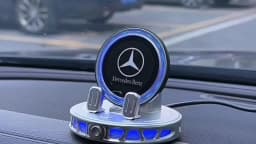 Auto Clamping Car Mobile Cell Phone Holder Support For Mobile Wireless Charger For Car Dashboard Mount With RGB Light