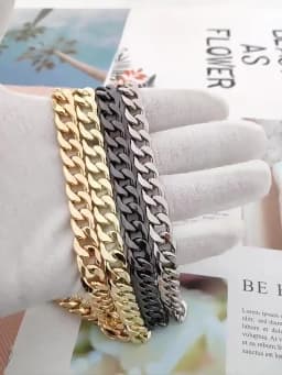 20cm Bag Chain Mini Purse Chain DIY Metal Flat Chain For Bag Purse Strap Extender Handbag Accessory Decor With Metal Buckle