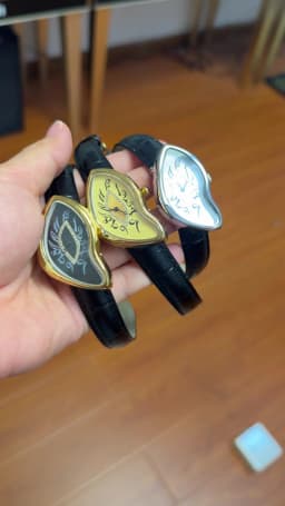 Luxury Melting Watch Couple Irregular Shape Quartz Watch Surrealist Creative Design Leather Watch for Men Women Lovers Gift 2026