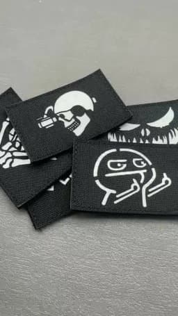 3D Tactical Patches IR Reflective Badge on Backpack Vest Clothing DIY Morale Tactical Badges Hook&Loop Laser Cut Supplies