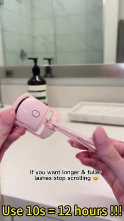Electric Heated Eyelash Curler USB-C Rechargeable 2 Heat Settings Long-Lasting Natural Curl for Straight Stubborn Lashes