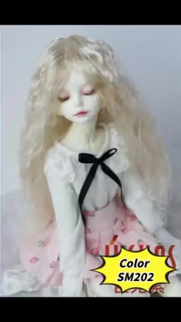 Jusuns Doll Wig JD022 3-4inch 6-7inch 7-8inch 8-9inch 1/6 1/4 1/3 Long Soft Beauty Fish Wave Synthetic Mohair BJD Hair