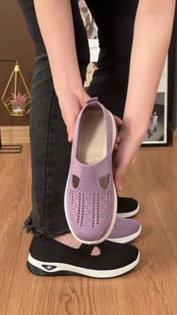 Women's shoes Solid Color Breathable Sneakers, casual sneaker women's summer sneakers, Low-top Knitted Casual Shoes Mom Shoes