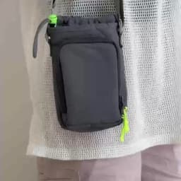 Small Water Bottle Carrier Bag with Adjustable Shoulder Strap Convenient Outdoors Water Bottle Pouch with Phone Pocket