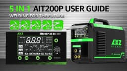 AC/DC TIG Welder 200A Pulse AIT200P AIXZ 5 in 1 HF TIG ARC Stick Spot Welder Aluminum IGBT Inverter Welding Machine EU Plug