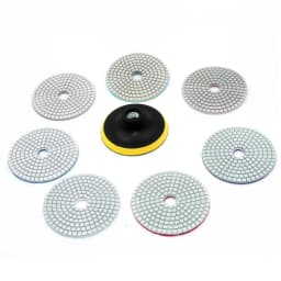 8pcs 4 inch 100mm Diamond Polishing Pads Kit Wet/Dry for Granite Stone Concrete Marble Polishing Use Grinding Discs Set