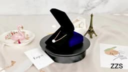Wholesale Pendant Necklace Chain Storage Package Gift Box Soft Black/Blue/Red Velvet Casket Long Earrings Jewelry Organizer Box