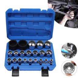 21 Pcs 1/2 Torx Sockets Set Ratchet Wrench Tool 12-point 8-36mm Specification Socket Head Set Car Repair Tool