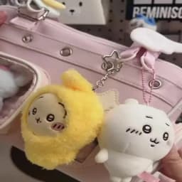 Cute Cartoon Doll Keychain Creative Angel Wings Bag Pendant Kawaii Backpack Charm DIY Keyring Jewelry Accessory Girl Gift