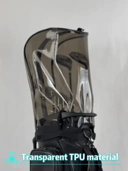 Universal Golf Bag Cap Cover, Golf Club Dust Cover, Fashionable Transparent TPU Material with Four Buttons