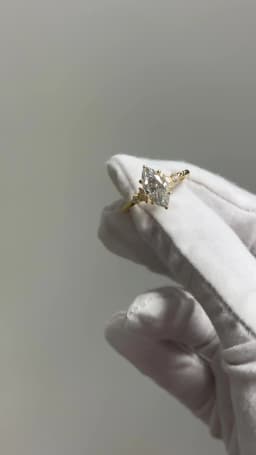 GRA Certified 2CT Marquise Cut Moissanite Ring Solid 14K Gold Filled Non Tarnish Diamond Wedding Rings for Women High Quality