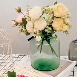 Artificial Flowers Peony Bouquet Silk Rose Vase for Home Decor Garden Wedding Decorative Fake Plants Christmas Garland Material