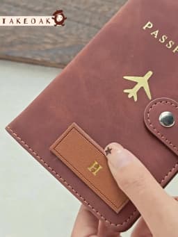 1PCS Personalized Name Passport Holder Custom Suede Passport Cover Texture Faux Leather Passport Bag Custom Travel Accessories