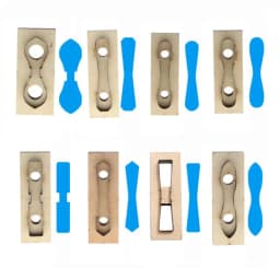 8Pcs DIY Keychain Scrapbook Embossing Wooden Die Cutting Leather Mold Art Crafts N84D