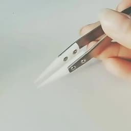 2pcs Insulated Straight Curved Tip Anti-static Ceramic Tweezers Electronic Industrial Ceramic Tweezers For Industry
