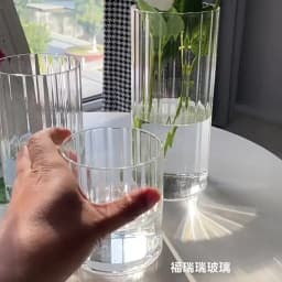 Ribbed Cylinder Glass Candle Holder Home Decor Pillar Candles Glass Vase Floating Candle Wedding Ornaments Tealight Candlestick