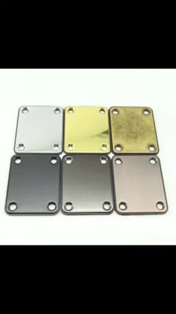 1Set Electric Guitar Neck Plate with Screws for ST TL Guitar Jazz Bass Replacement Guitar Accessories 7 Coloer