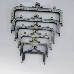 5pcs Flower Bud Head Square Purse Frame Antique Bronze Bag Kiss Clasp Metal DIY Bag Accessories 8.5 10.5 12.5 15 18cm