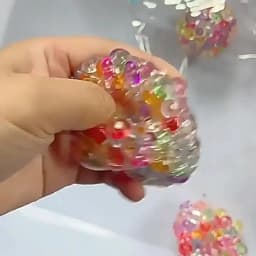 Fidget Ice Cube Colored Beads Squeeze Squishy Balls Hand Exercise Sensory ADHD Anxiety Stress Reliever Toys For Kids Adults