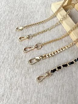 Chain strap Golden Bag Chain Accessories Metal Extension Chains Underarm Crossbody Shoulder Belt Replacement For Women's Bag